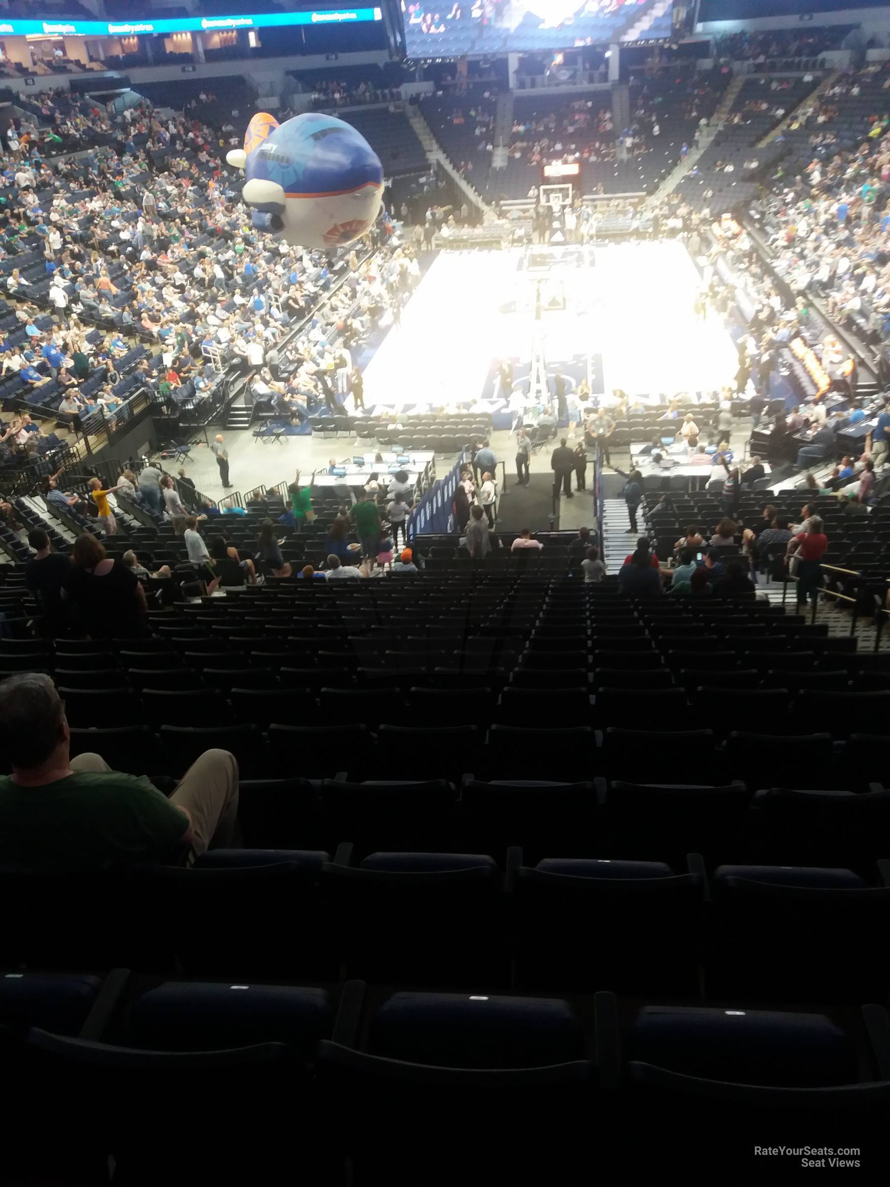 section 101, row z seat view  for basketball - target center